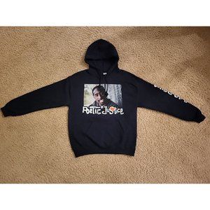 Poetic Justice 2 Pac Pull Over Sweatshirt Heavy Blend Black Men’s Size M